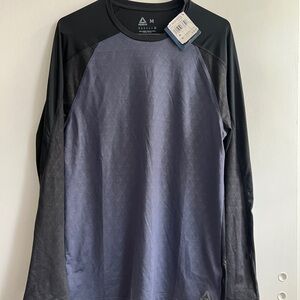 Reebok Men’s Long Sleeve Athletic Shirt - Navy & Black